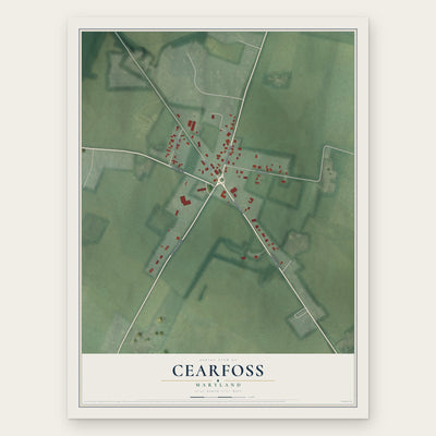 Cearfoss, Maryland map print, the full design
