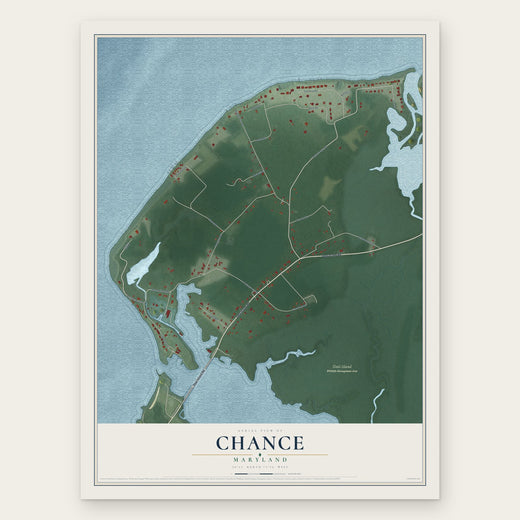 Chance, Maryland map print, the full design