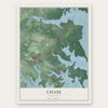 Chase, Maryland map print, the full design