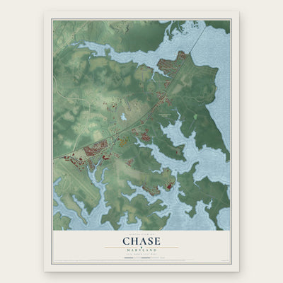 Chase, Maryland map print, the full design