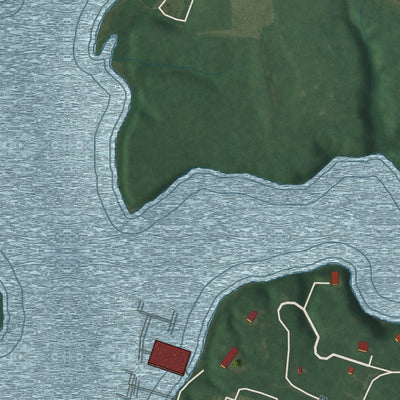 Close-up of the map of Chesapeake Landing, Maryland print showing street and building detail