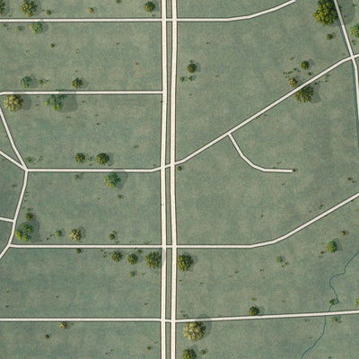 Second close-up of the map of Chevy Chase Section Three, Maryland print showing more streets and buildings