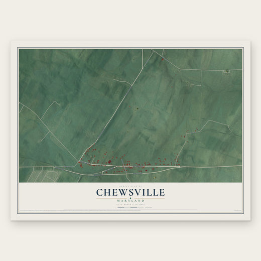 Chewsville, Maryland map print, the full design
