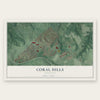 Coral Hills, Maryland map print, the full design