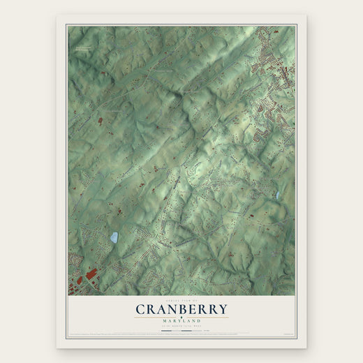 Cranberry, Maryland map print, the full design