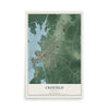 Map of Crisfield, Maryland, 12 x 18 inch unframed archival matte print