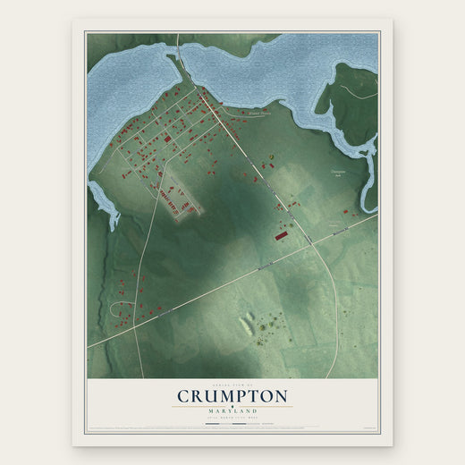 Crumpton, Maryland map print, the full design