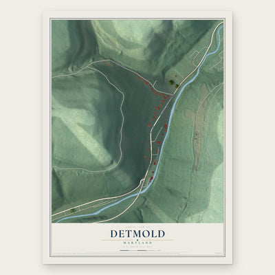 Detmold, Maryland map print, the full design