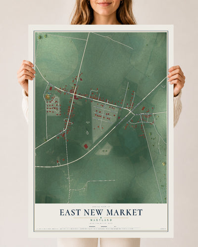 Map of East New Market, Maryland, 24 x 36 inch unframed archival matte print