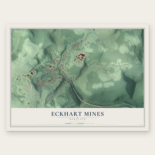 Eckhart Mines, Maryland map print, the full design