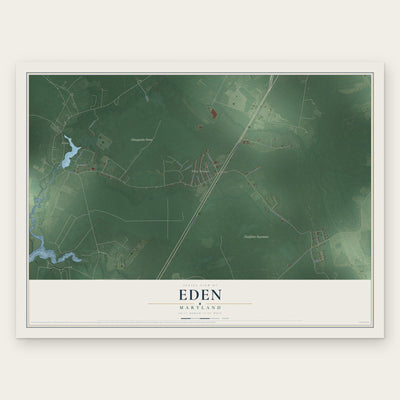 Eden, Maryland map print, the full design