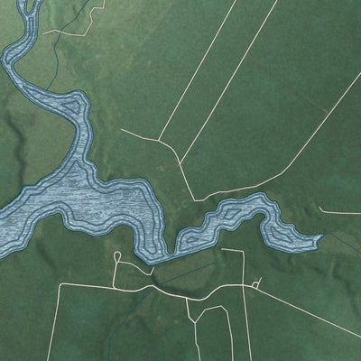 Close-up of the map of Eden, Maryland print showing street and building detail