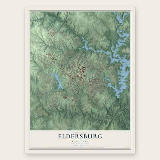Eldersburg, Maryland map print, the full design