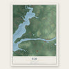 Elk, Maryland map print, the full design