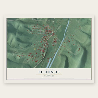 Ellerslie, Maryland map print, the full design