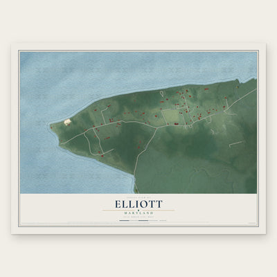Elliott, Maryland map print, the full design
