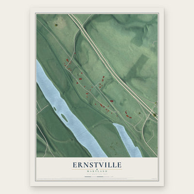Ernstville, Maryland map print, the full design