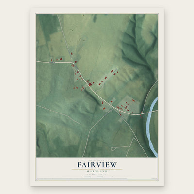 Fairview, Maryland map print, the full design