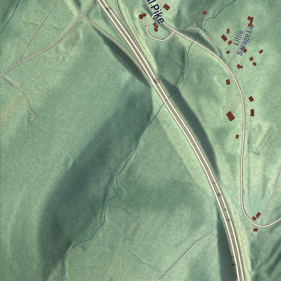 Close-up of the map of Finzel, Maryland print showing street and building detail