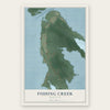 Fishing Creek, Maryland map print, the full design