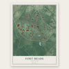 Fort Meade, Maryland map print, the full design