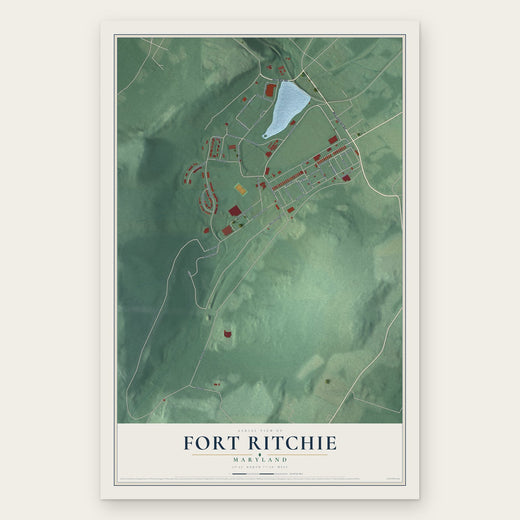 Fort Ritchie, Maryland map print, the full design