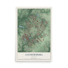 Map of Gaithersburg, Maryland, 12 x 18 inch unframed archival matte print