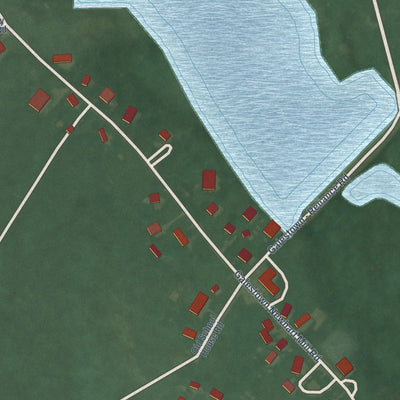 Close-up of the map of Galestown, Maryland print showing street and building detail