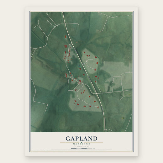Gapland, Maryland map print, the full design