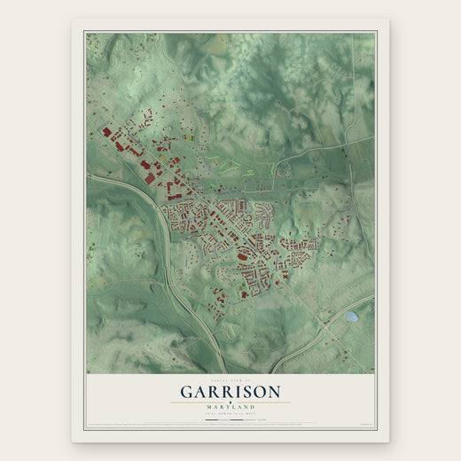 Garrison, Maryland map print, the full design