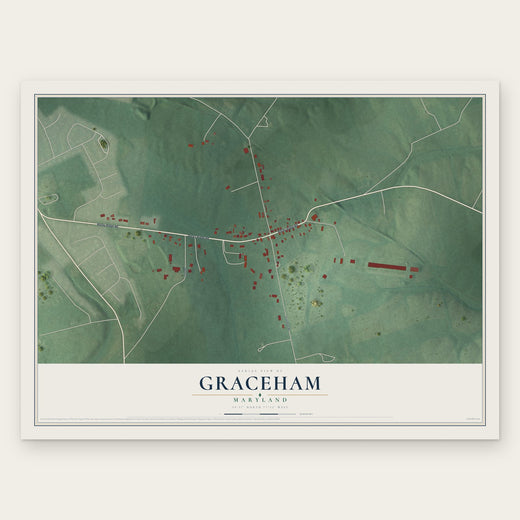 Graceham, Maryland map print, the full design