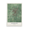 Map of Hagerstown, Maryland, 12 x 18 inch unframed archival matte print