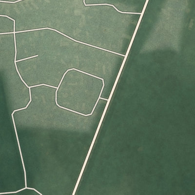 Second close-up of the map of Henderson, Maryland print showing more streets and buildings