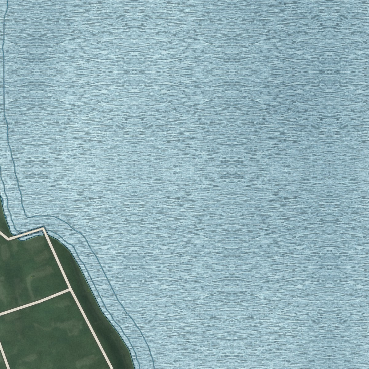 Close-up of the map of Highland Beach, Maryland print showing street and building detail