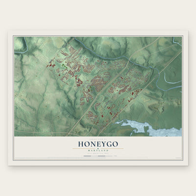 Honeygo, Maryland map print, the full design