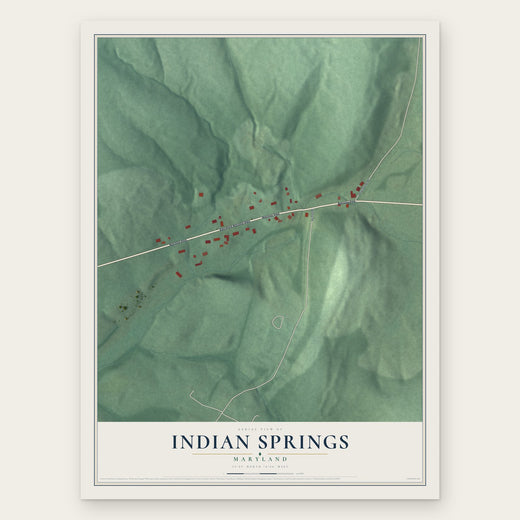 Indian Springs, Maryland map print, the full design