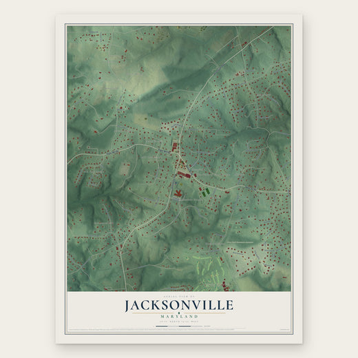 Jacksonville, Maryland map print, the full design