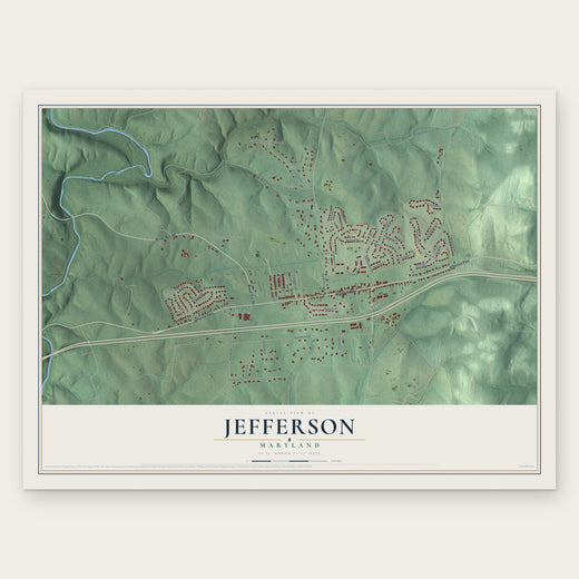 Jefferson, Maryland map print, the full design