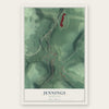 Jennings, Maryland map print, the full design