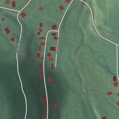 Close-up of the map of Jennings, Maryland print showing street and building detail