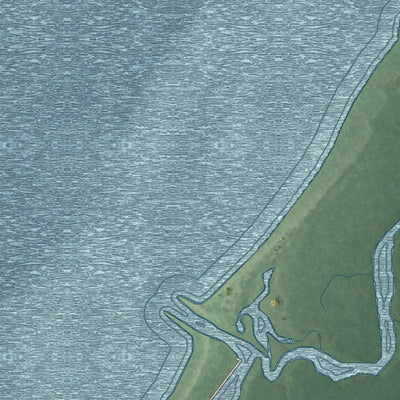 Close-up of the map of Jesterville, Maryland print showing street and building detail