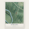 Kemps Mill, Maryland map print, the full design