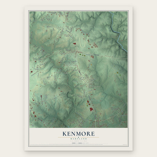 Kenmore, Maryland map print, the full design