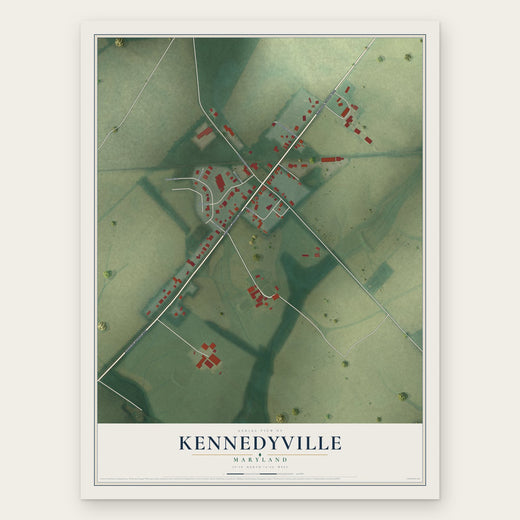 Kennedyville, Maryland map print, the full design