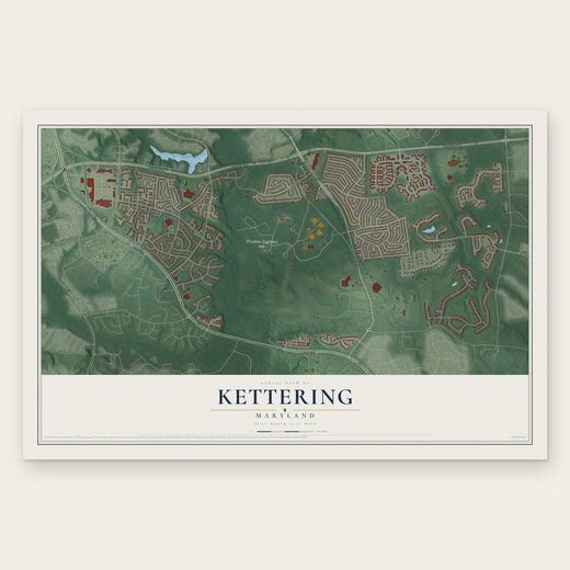 Kettering, Maryland map print, the full design