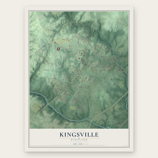 Kingsville, Maryland map print, the full design