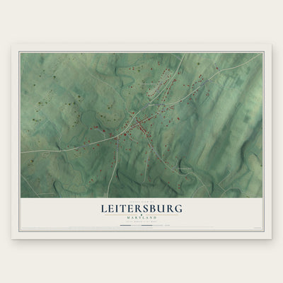 Leitersburg, Maryland map print, the full design