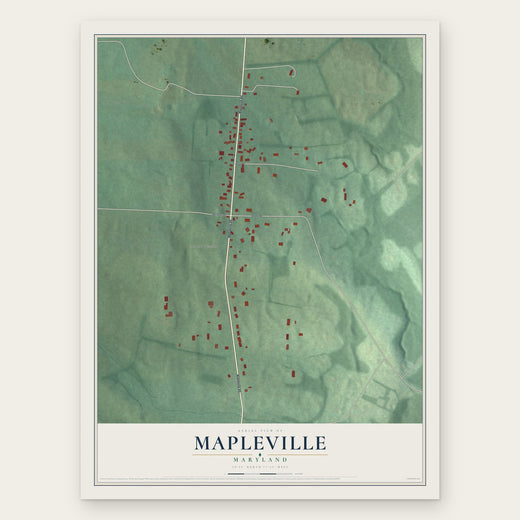 Mapleville, Maryland map print, the full design