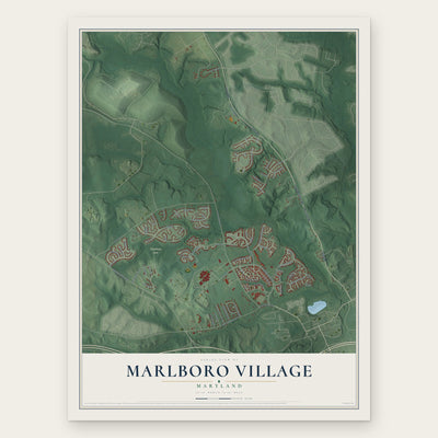 Marlboro Village, Maryland map print, the full design