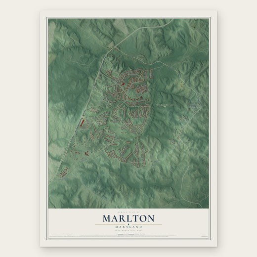Marlton, Maryland map print, the full design